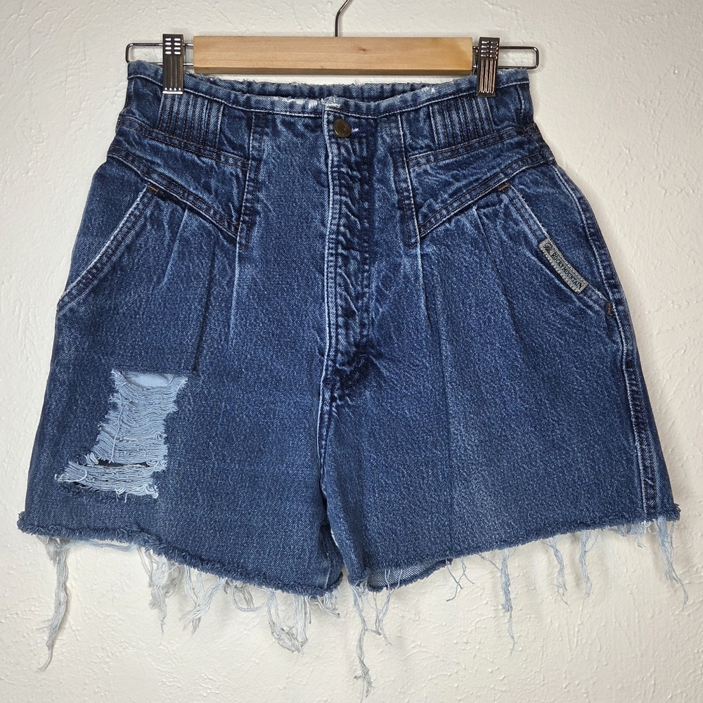 Vintage Rocky Mountain Denim Shorts Rockies Frayed Cutoffs USA Made